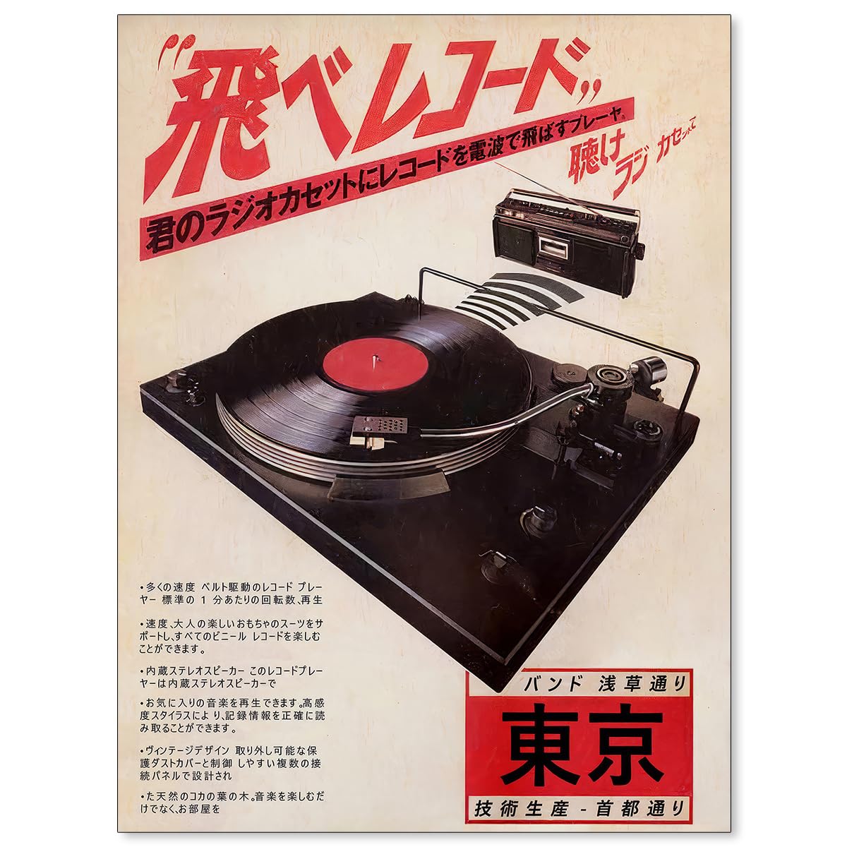 Amazon.com: Podafu Japanese Retro Music Poster Canvas Wall Art